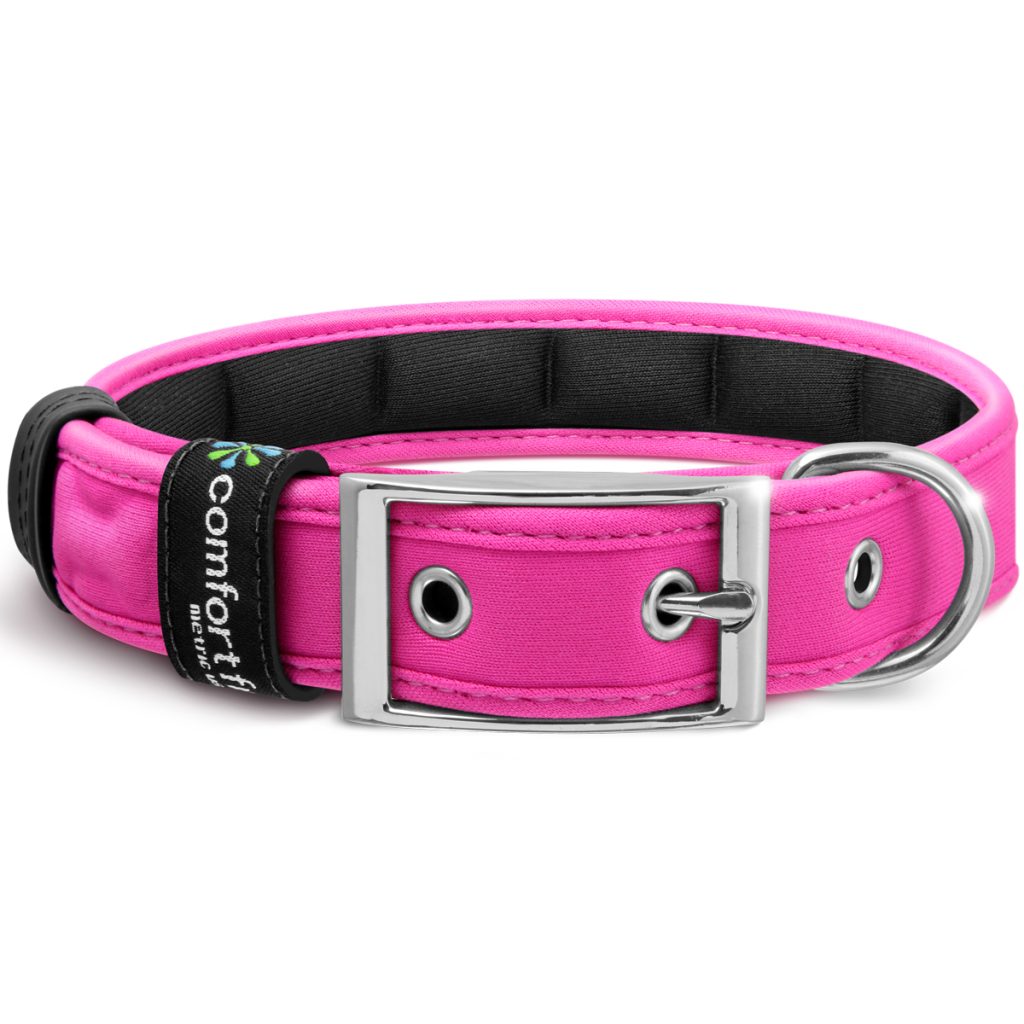 Pink color dog collar