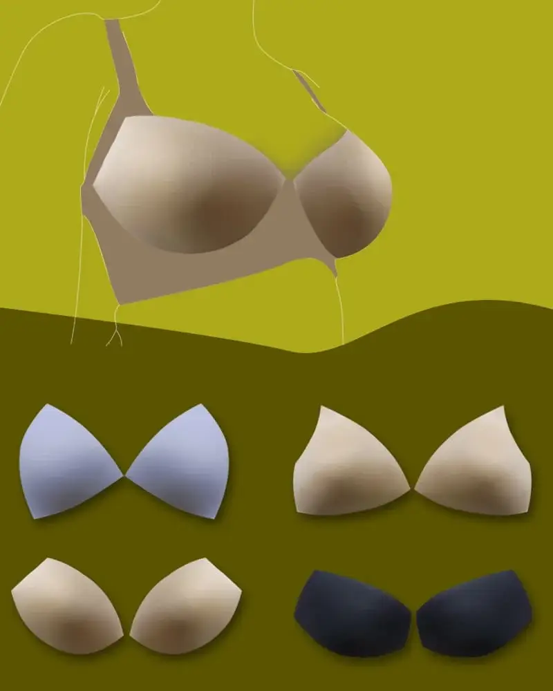 Showcasing the types of bra cups